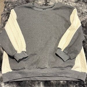 Gray and Cream Sweater